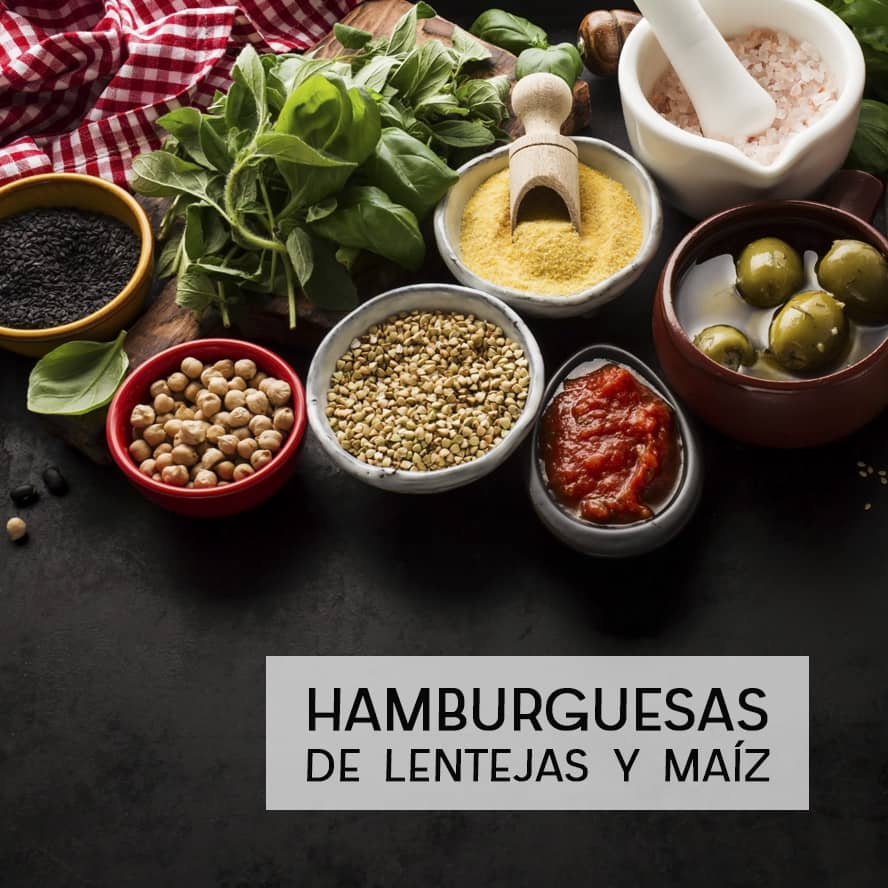 hamburguesas lentejas maiz